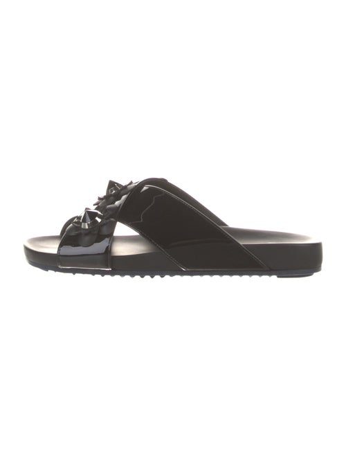 Fendi Patent Leather Studded Accents Slides