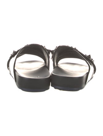 Fendi Patent Leather Studded Accents Slides