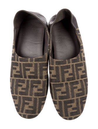 Fendi Zucca FF Logo Canvas Flats