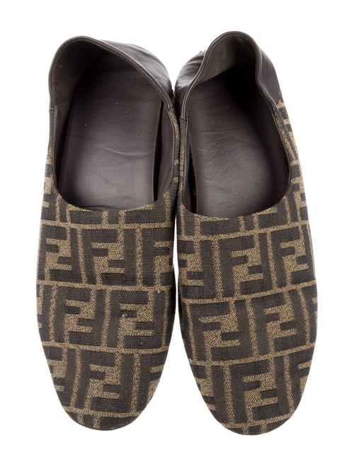 Fendi Zucca FF Logo Canvas Flats