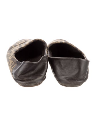 Fendi Zucca FF Logo Canvas Flats