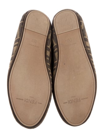 Fendi Zucca FF Logo Canvas Flats