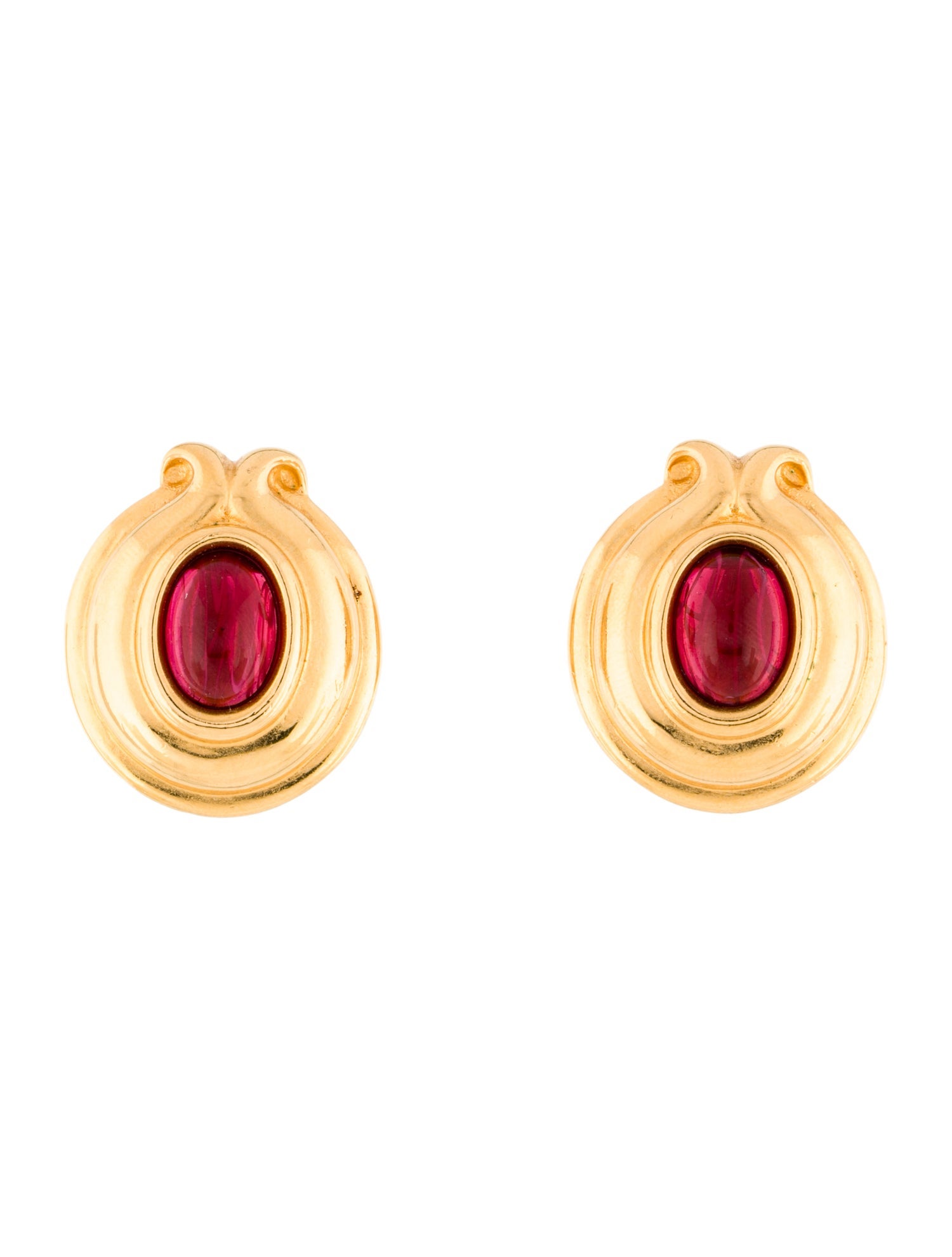 Fendi Vintage Glass Clip-On Earrings