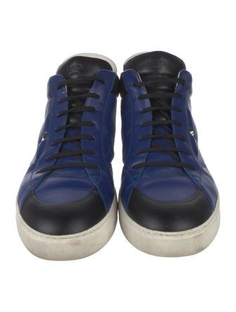 Fendi Monsters Motif Leather Sneakers