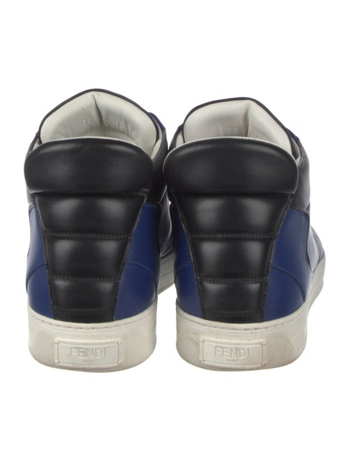 Fendi Monsters Motif Leather Sneakers