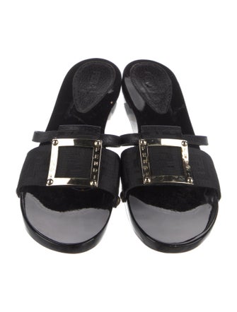 Fendi Zucca FF Logo Canvas Slides