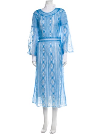 Fendi Lace Pattern Embroidered Accent Dress Set