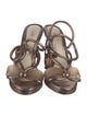 Fendi Leather T-Strap Sandals