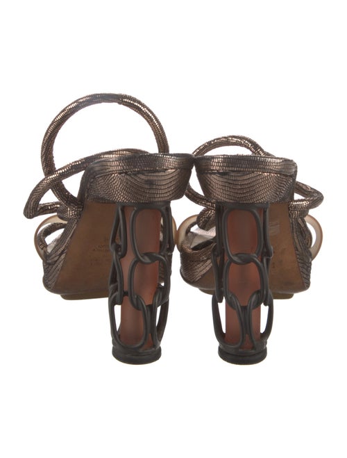 Fendi Leather T-Strap Sandals