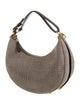 Fendi Brown Leather/Fabric Houndstooth graphy Small Shoulder Bag Small 2022