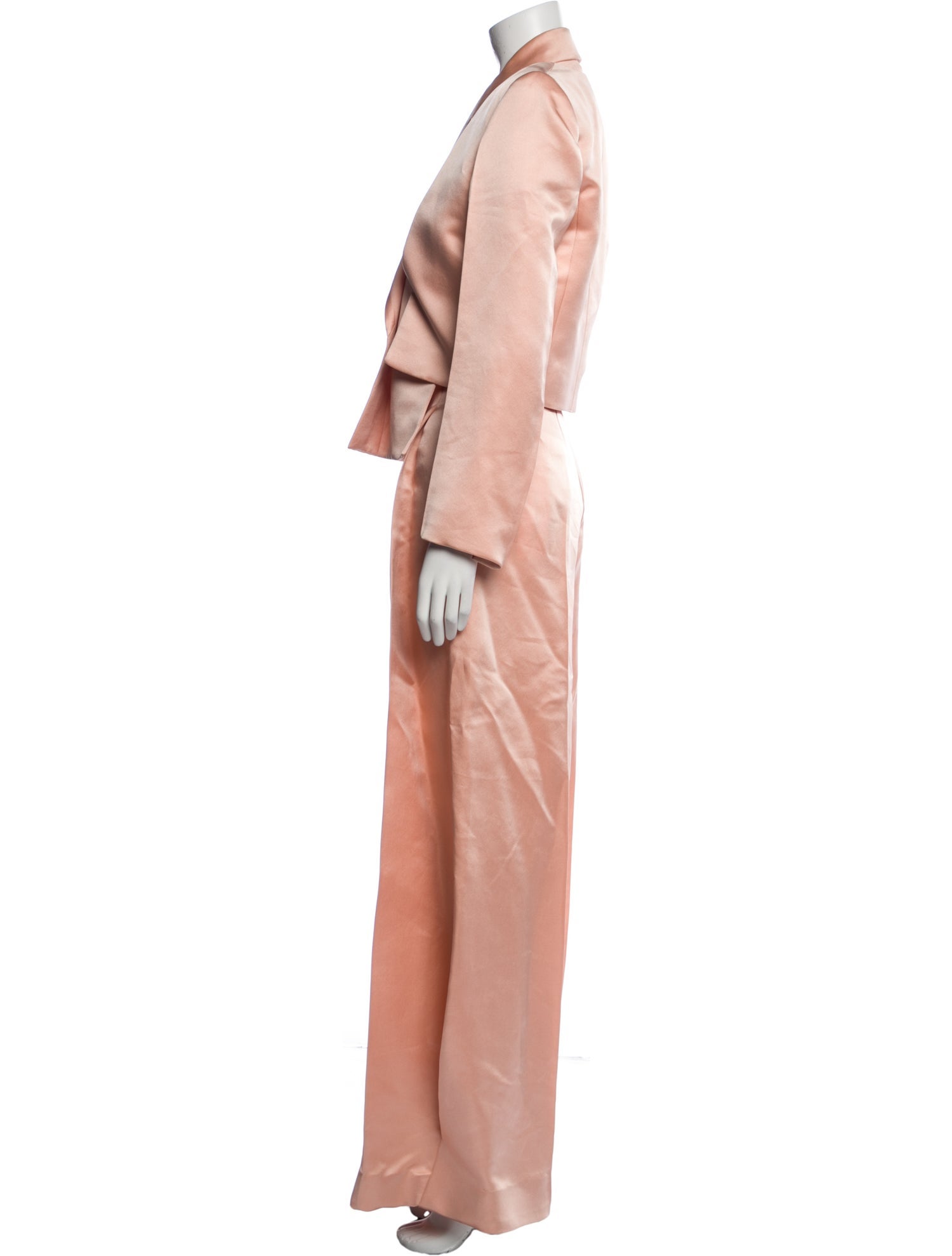 Fendi Silk Pleated Accents Pantsuit