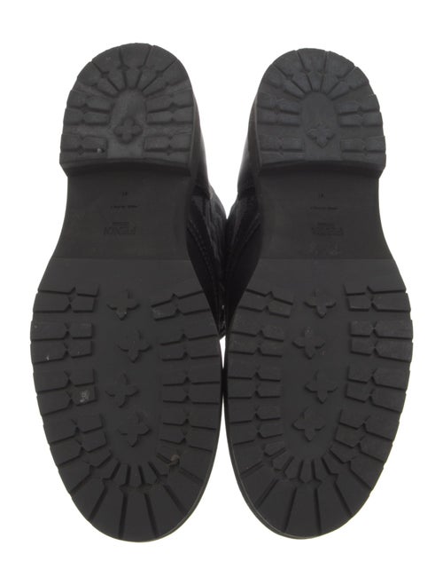 Fendi Zucca FF Logo Printed Combat Boots