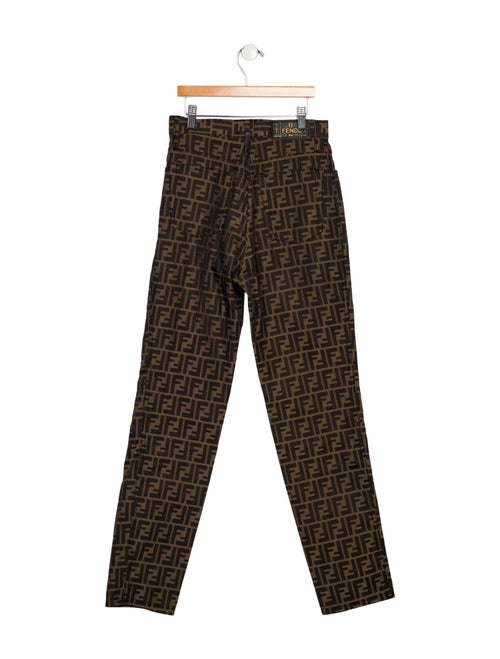 Fendi High-Rise Straight Leg Jeans