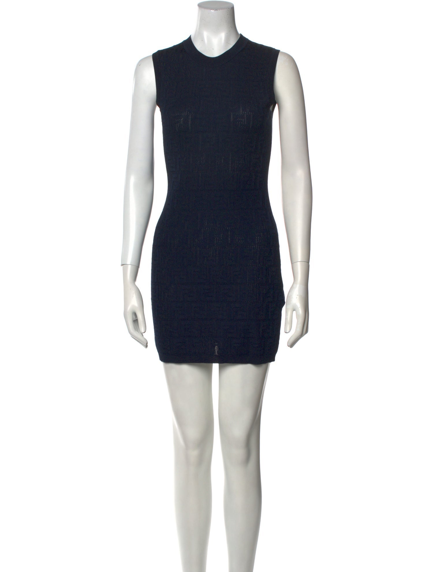 Fendi Crew Neck Mini Dress