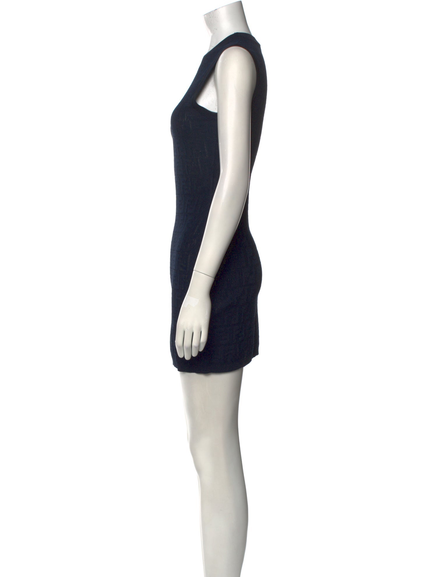 Fendi Crew Neck Mini Dress