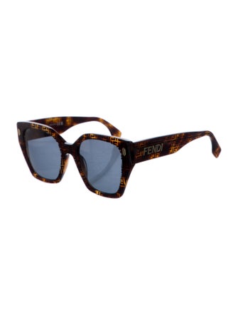 Fendi Zucca FF Logo Oversize Sunglasses