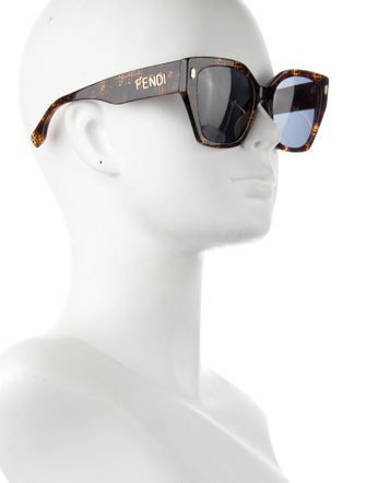 Fendi Zucca FF Logo Oversize Sunglasses