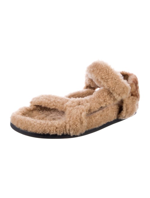 Fendi Zucca FF Logo Shearling Espadrilles