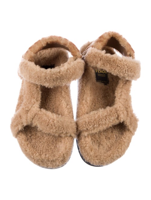 Fendi Zucca FF Logo Shearling Espadrilles