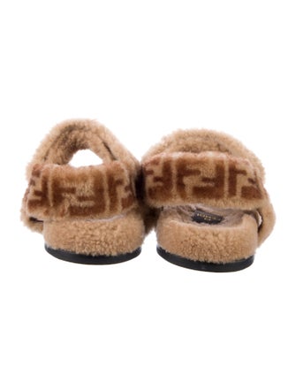 Fendi Zucca FF Logo Shearling Espadrilles
