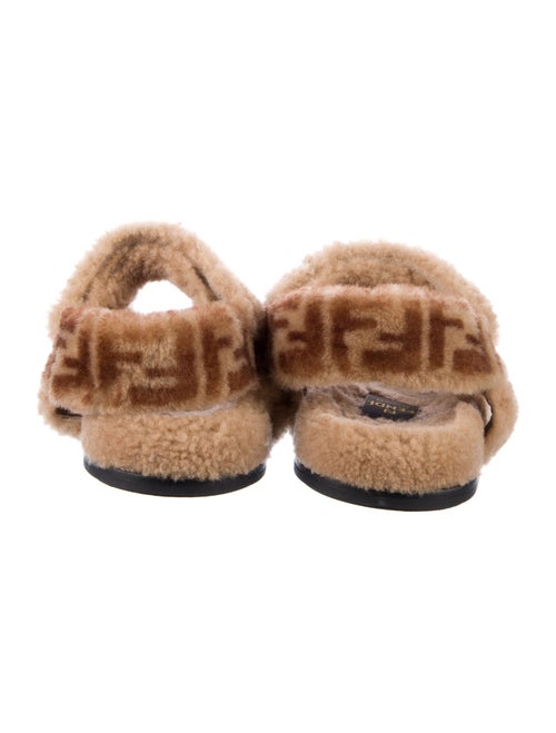 Fendi Zucca FF Logo Shearling Espadrilles
