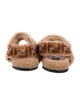 Fendi Zucca FF Logo Shearling Espadrilles
