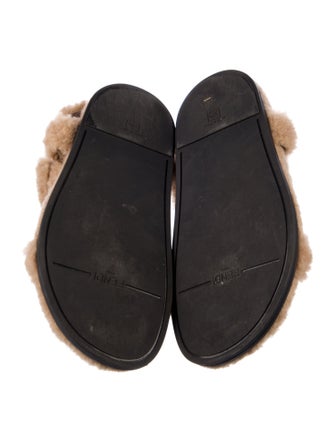 Fendi Zucca FF Logo Shearling Espadrilles
