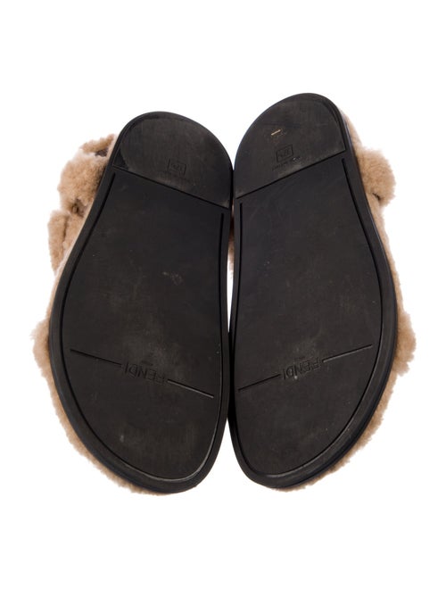 Fendi Zucca FF Logo Shearling Espadrilles
