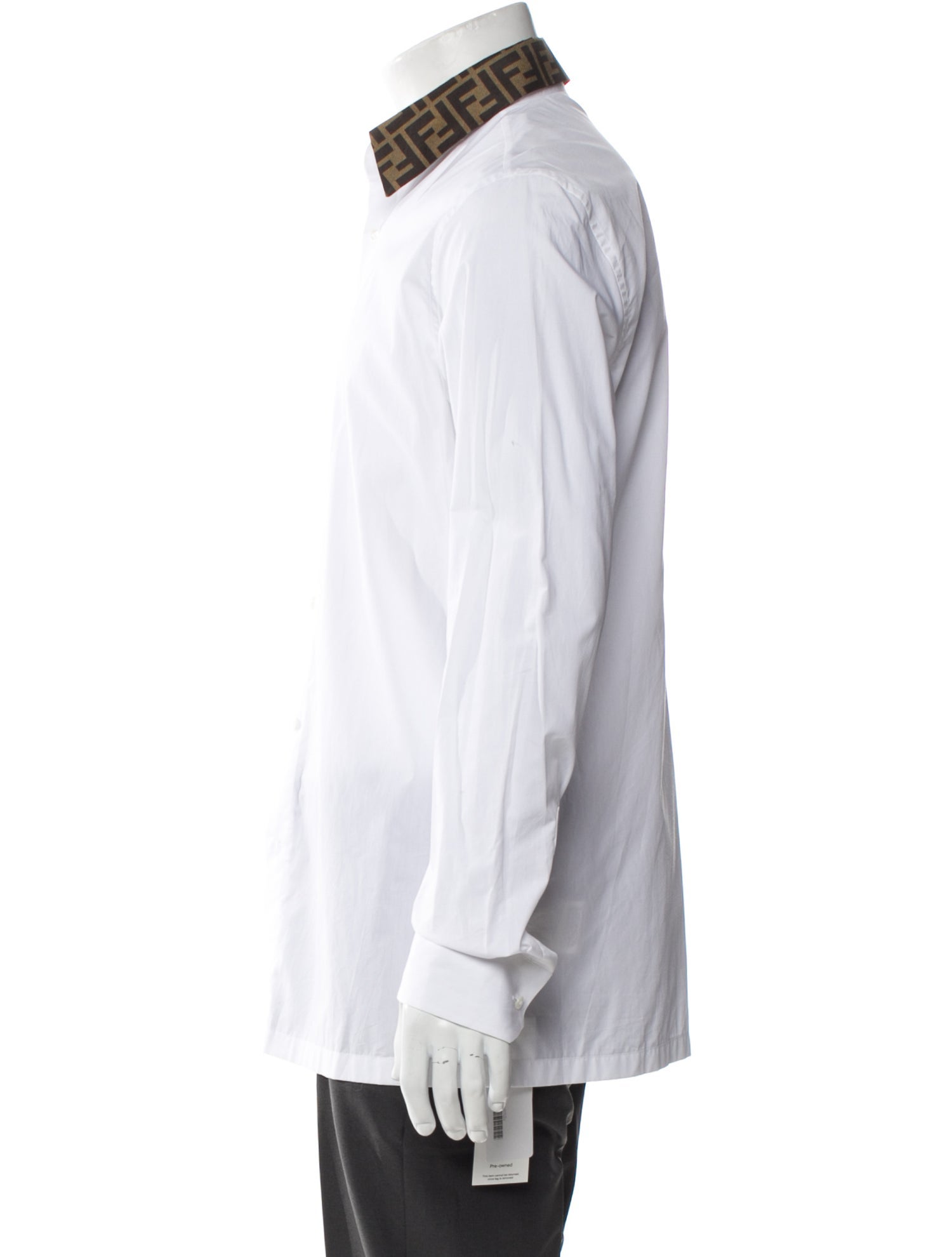 Fendi Zucca FF Logo Long Sleeve Dress Shirt