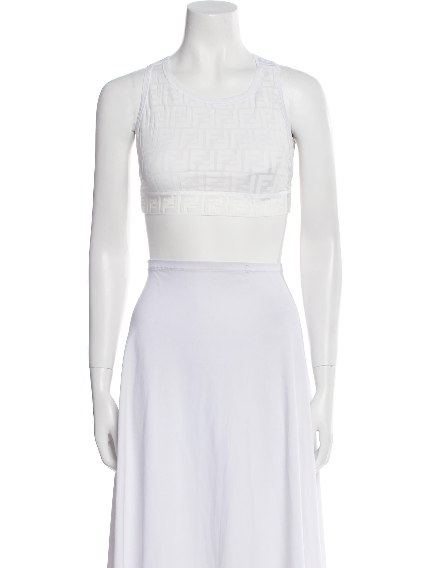 Fendi Square Neckline Sleeveless Crop Top w/ Tags