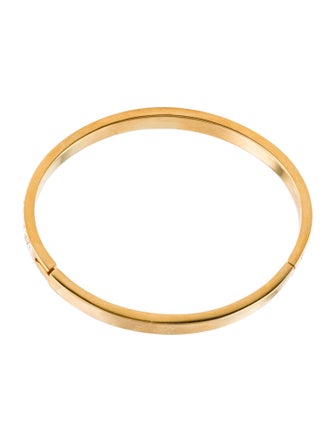 Fendi Crystal 'FF' Hinged Bangle Bracelet