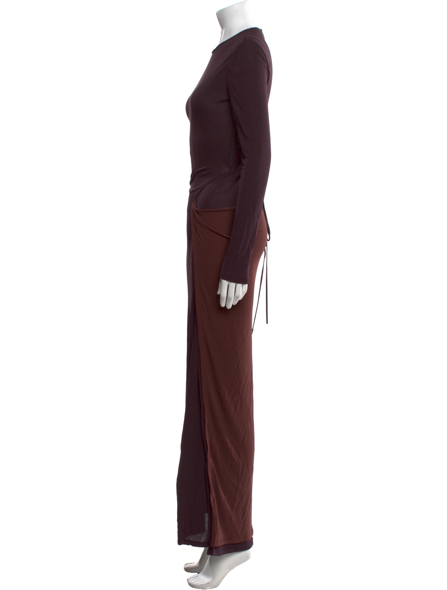 Fendi Crew Neck Long Dress