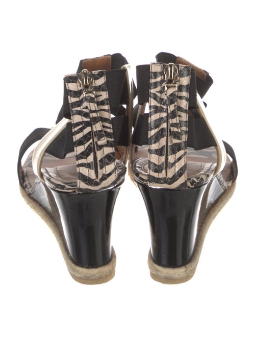 Fendi Leather Colorblock Pattern Sandals