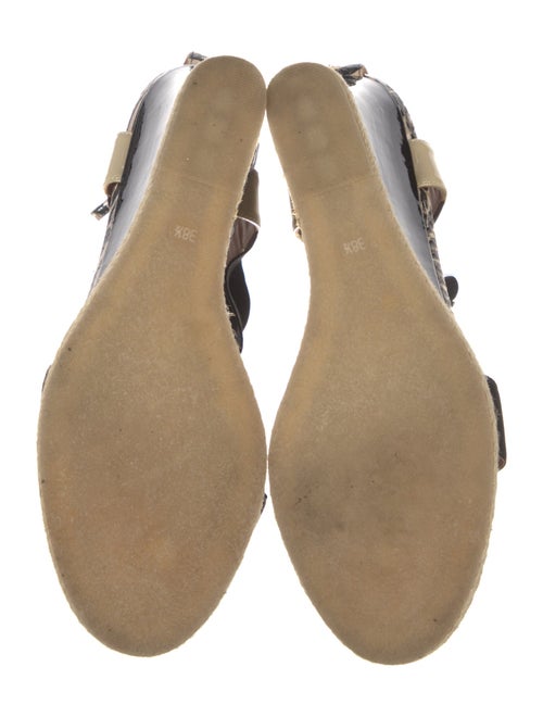 Fendi Leather Colorblock Pattern Sandals