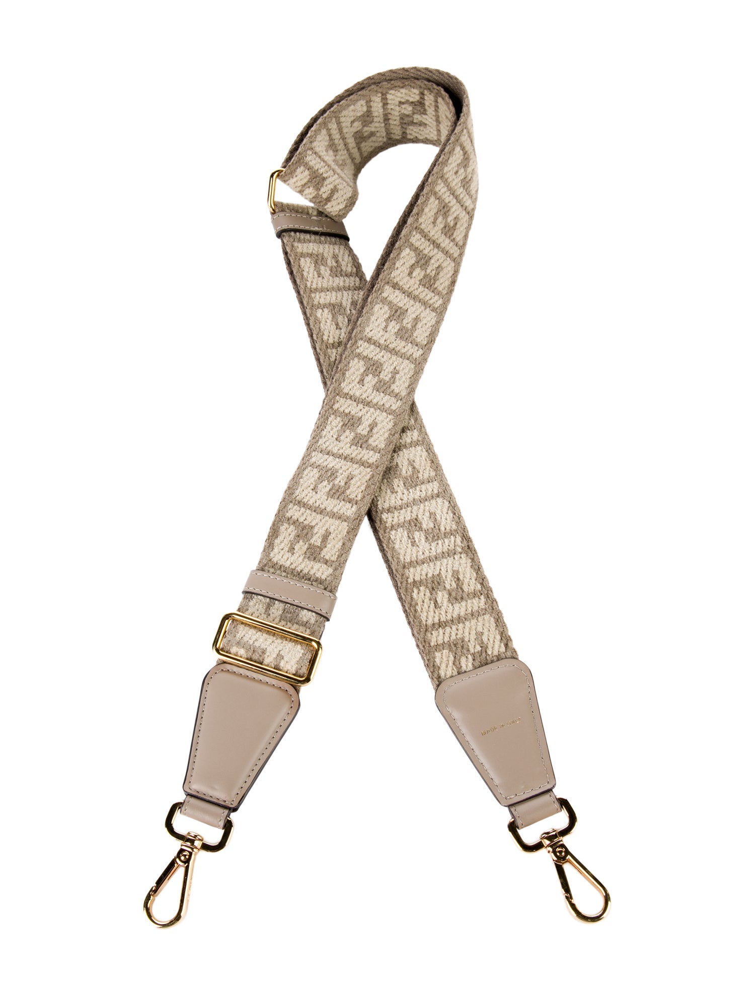 Fendi Green Zucca Pattern Printed Adjustable Bag Strap