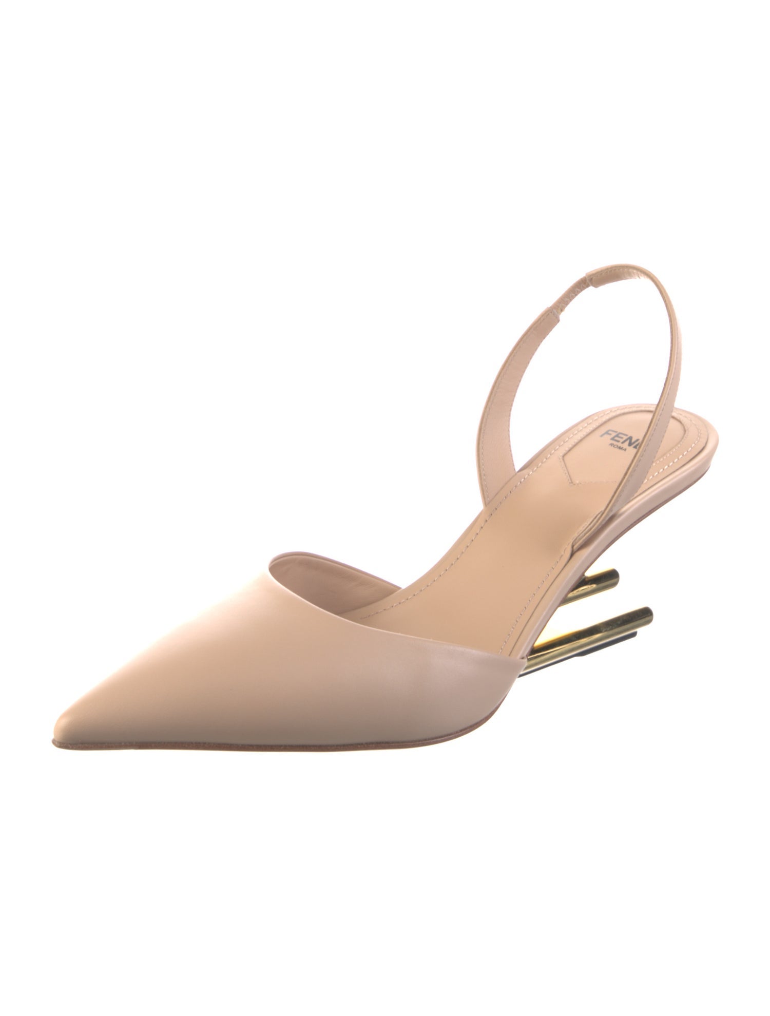 Fendi Leather Slingback Pumps