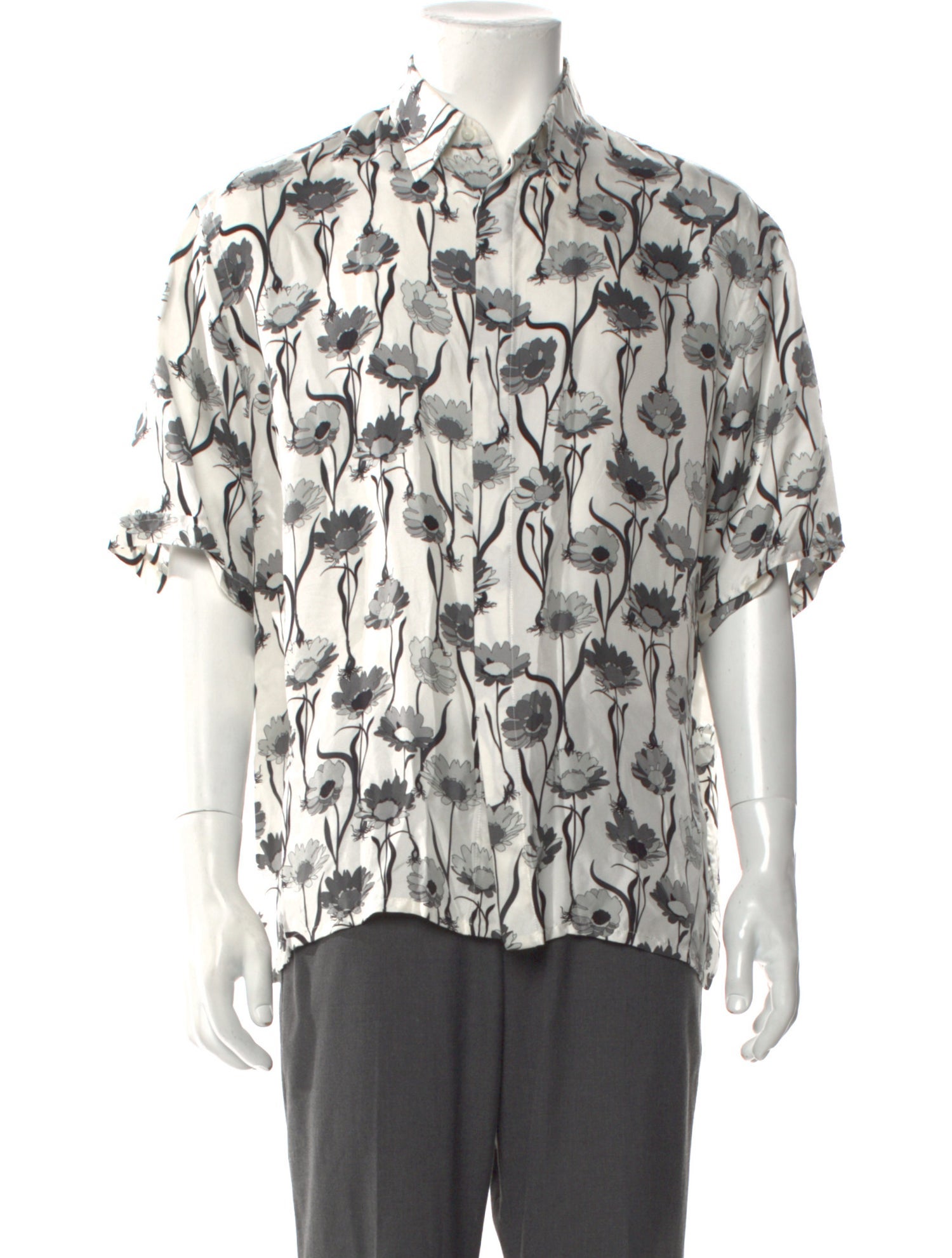 Fendi Silk Floral Print Shirt