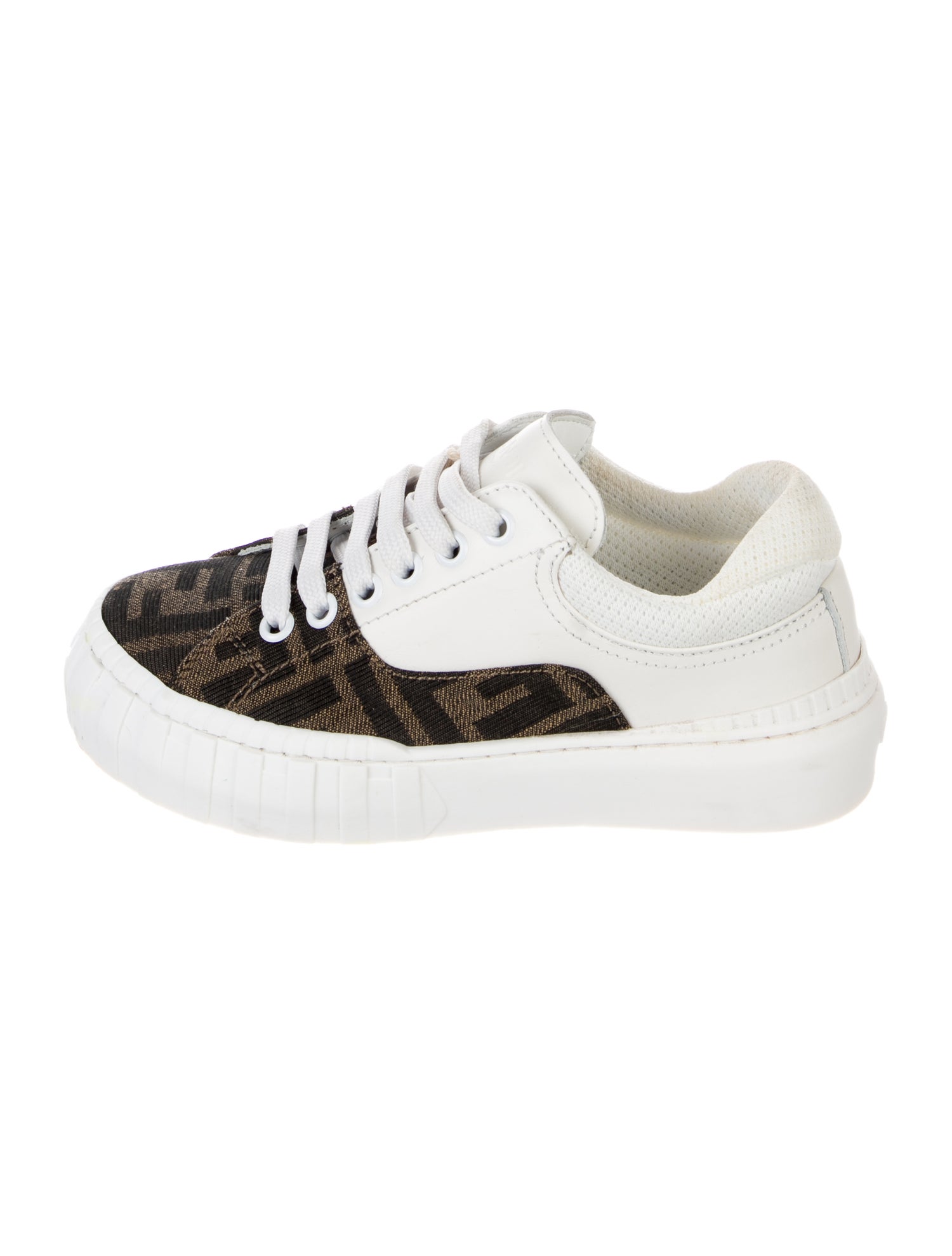 Fendi Canvas Leather Sneakers