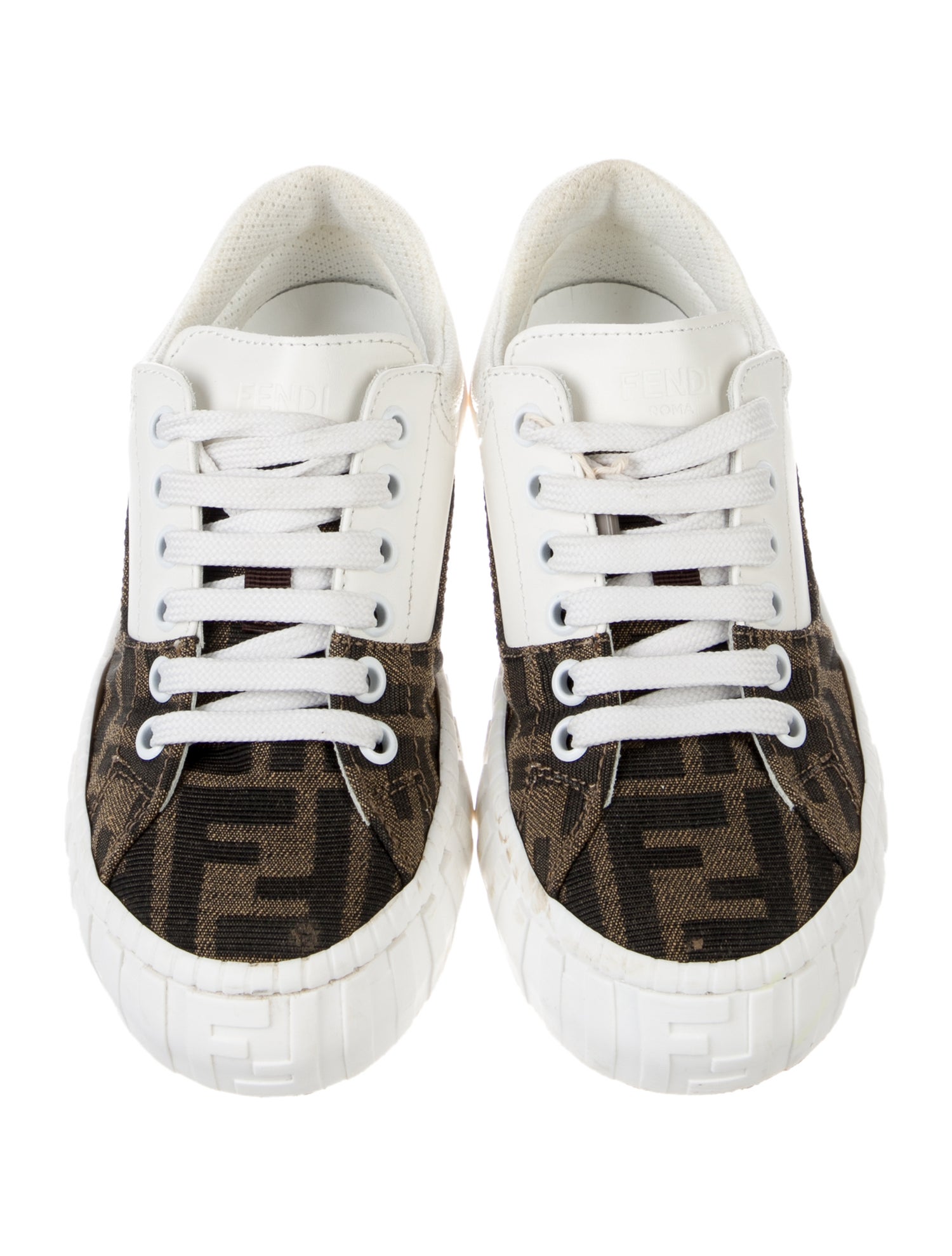 Fendi Canvas Leather Sneakers