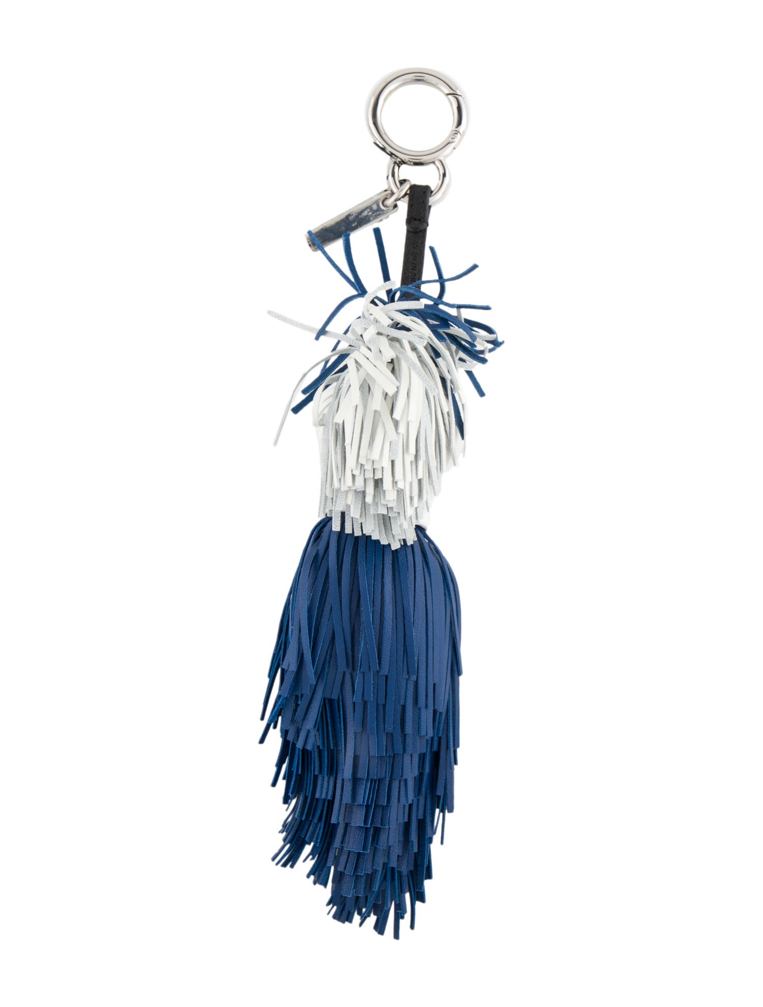 Fendi Karlito Leather Fringe Keychain