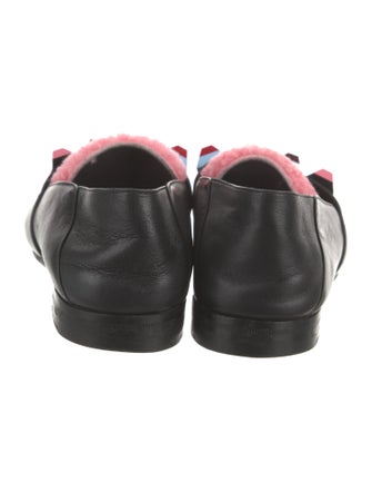 Fendi Rainbow Studs Leather Loafers