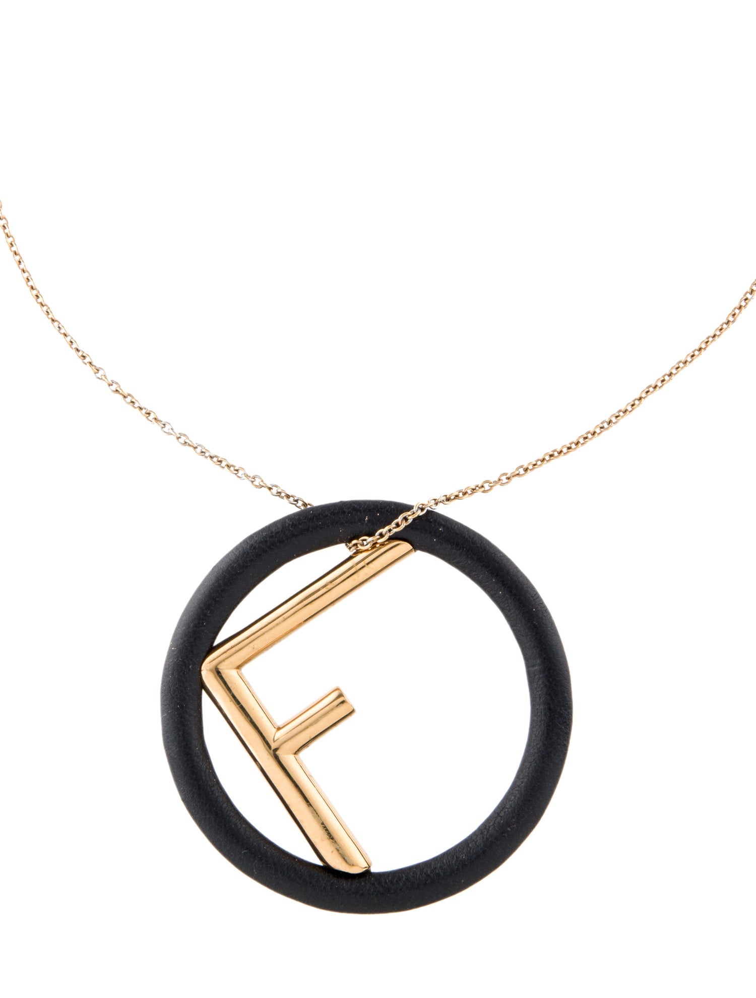 Fendi Leather Pendant Necklace