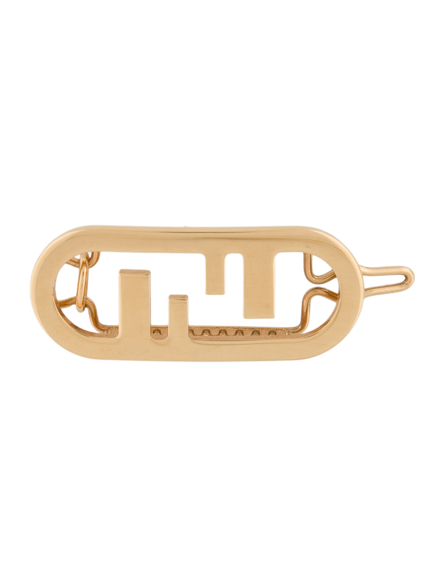 Fendi Metal Zucca Hair Clip