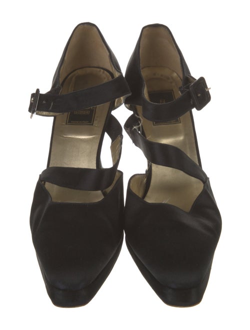 Fendi Satin Bow Accents D'Orsay Pumps
