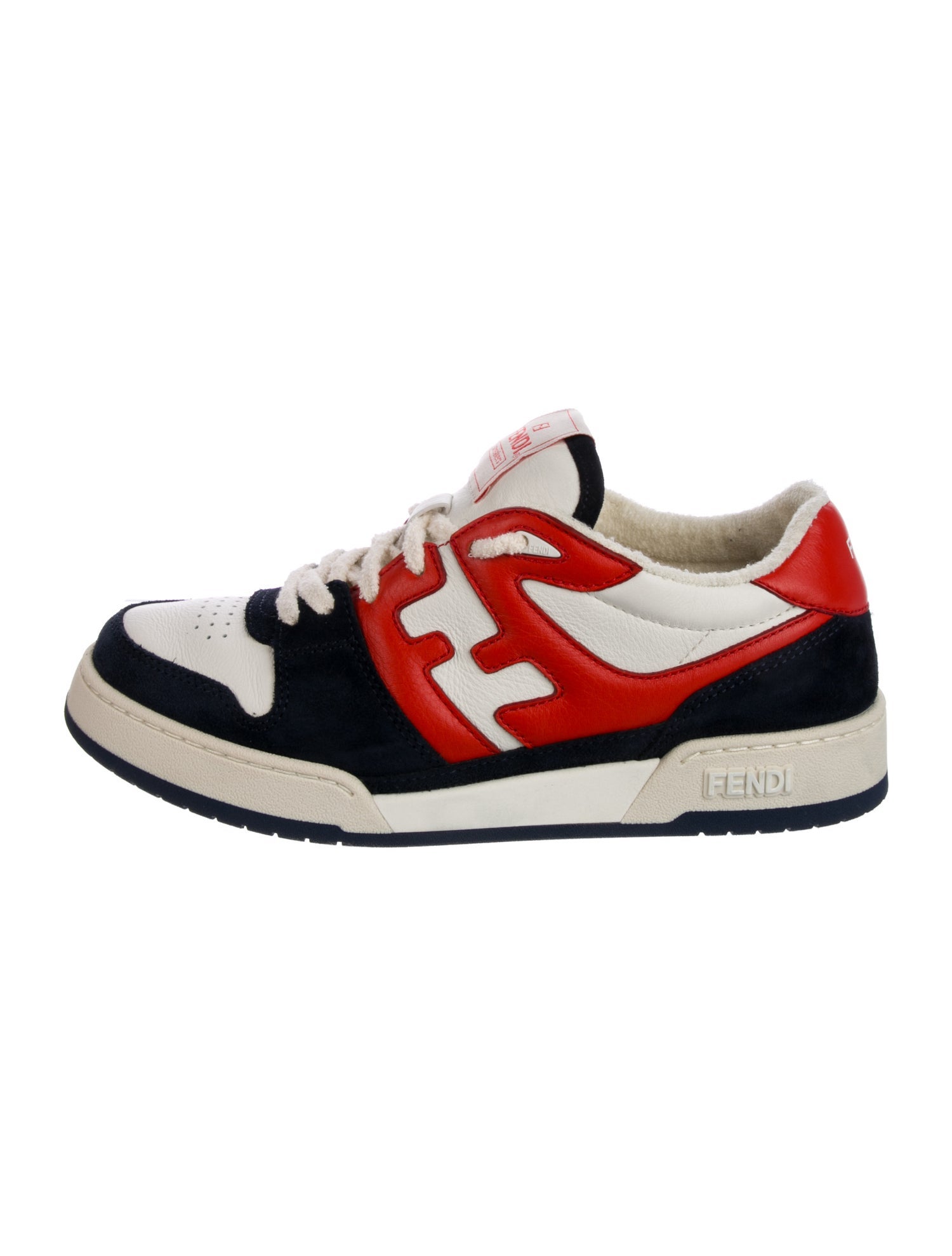 Fendi Leather Printed Sneakers