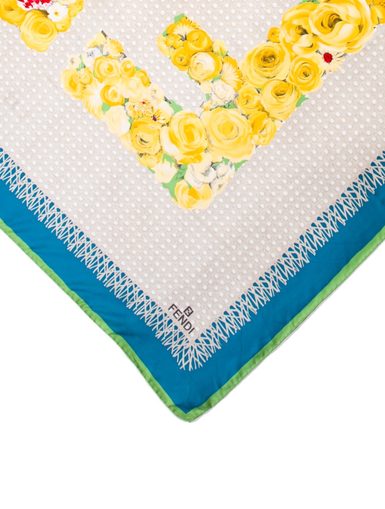 Fendi Silk Zucca FF Logo Scarf