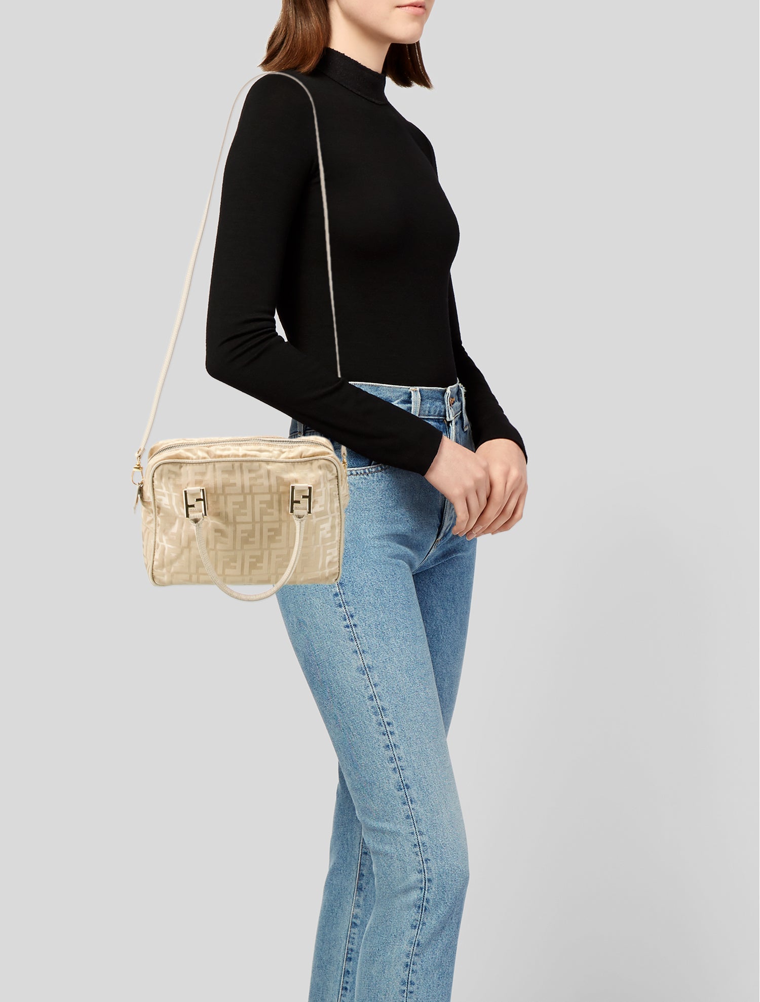 Fendi Satin Top Handle Bag Vintage