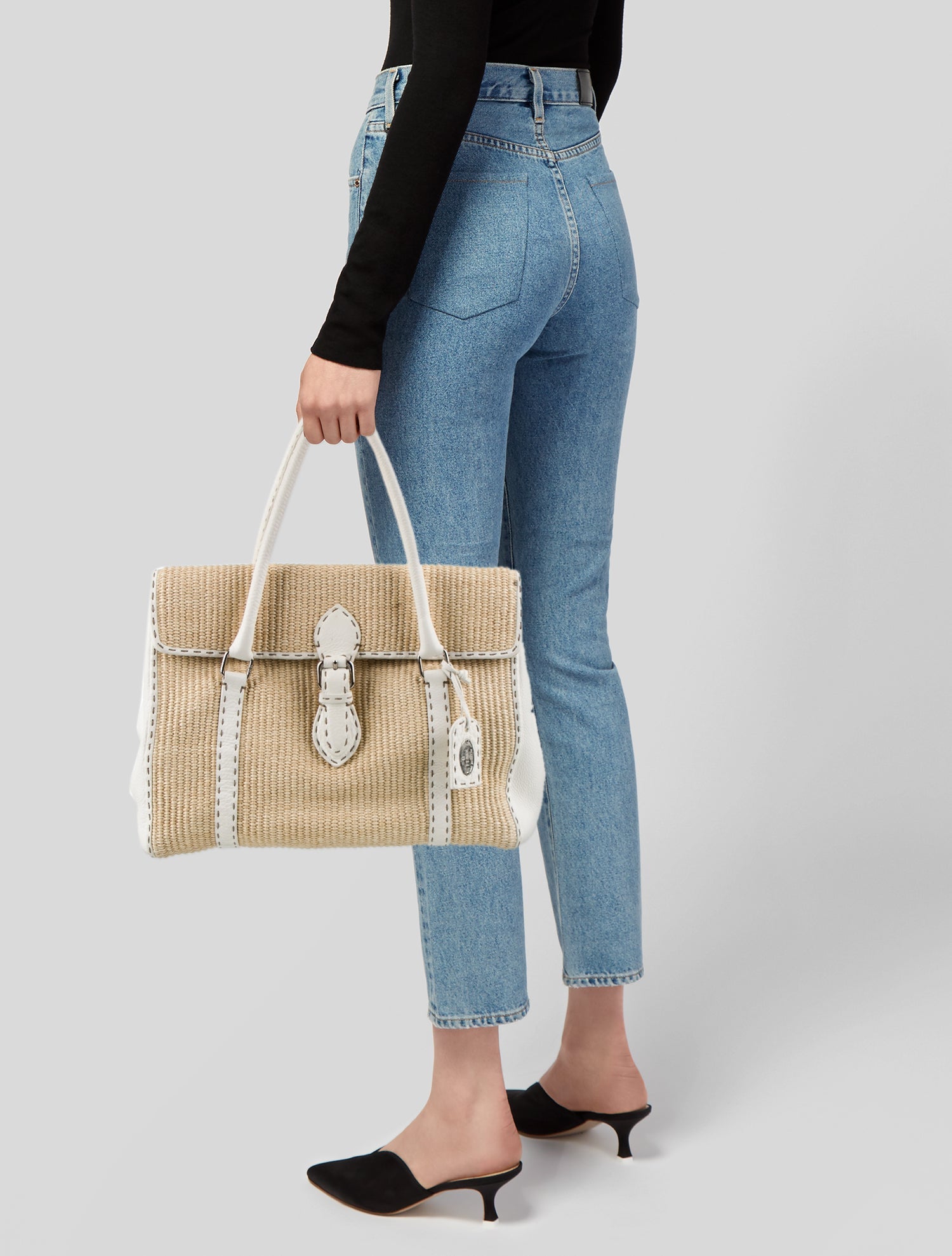 Fendi Raffia Shoulder Bag