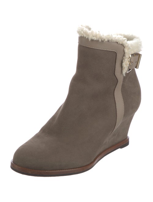 Fendi Suede Fur Trim Boots