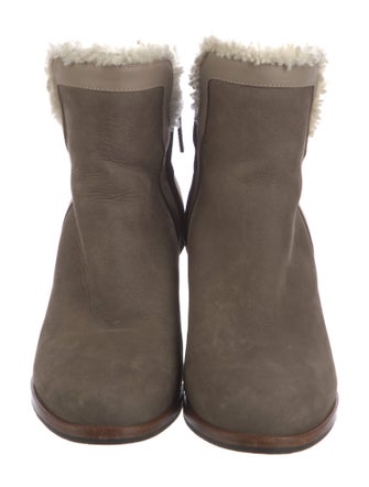 Fendi Suede Fur Trim Boots